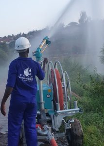 Raingun traveller irrigation system using Mico