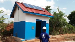 Solar panels for solar water pumping system in Uganda